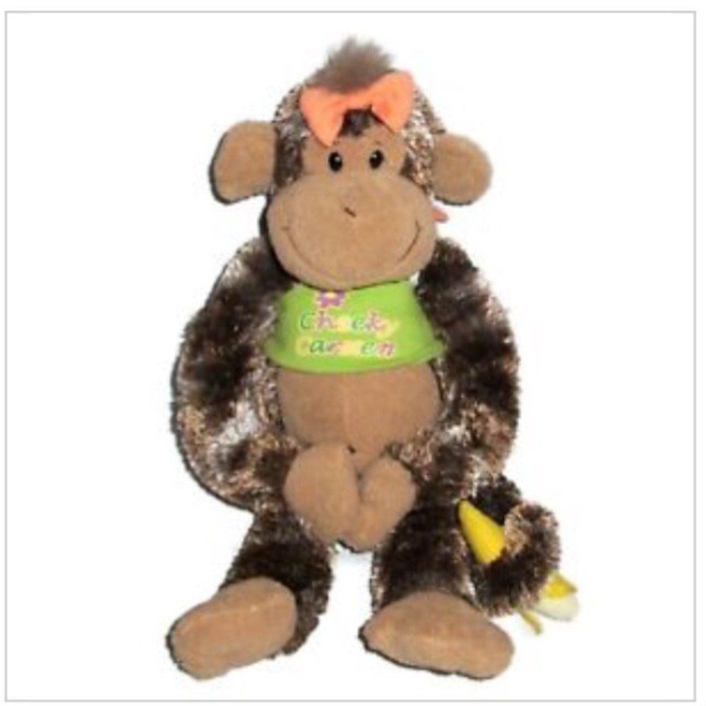Adorable! Aurora Cheeky Carmen Monkey Soft Plush Stuffed Animal!
